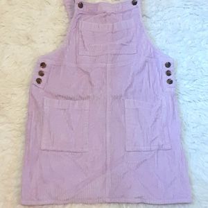 Overall Dress Corduroy Lilac